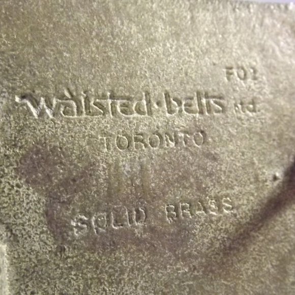 Wood's Tire Service Solid Brass Belt Buckle - Picture 6 of 8